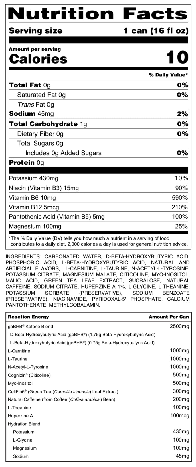 REACTION "Power Sour Gummy", 12 pack.