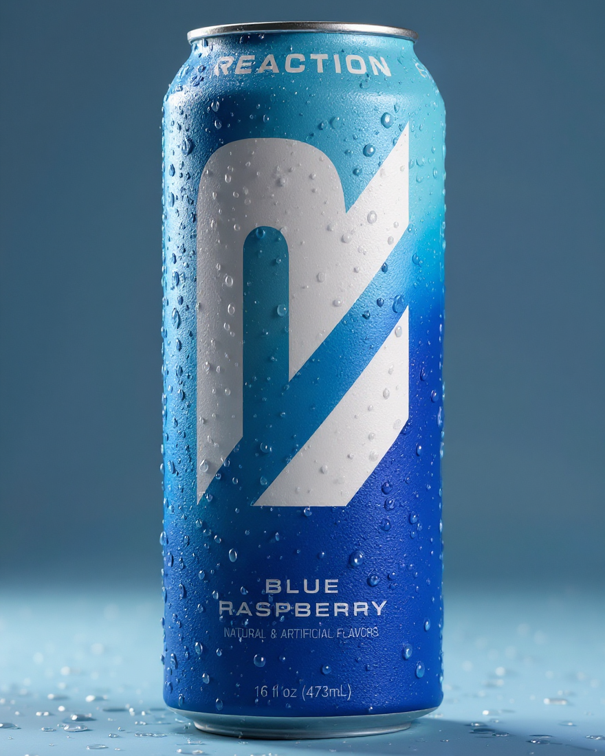 REACTION "Blue Raspberry ", 12 pack.